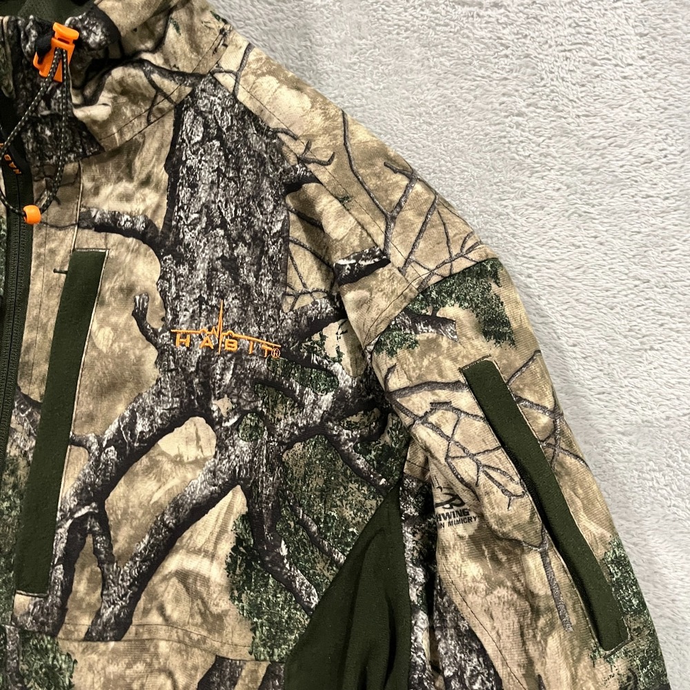 Habit Jacket Mens XL Camo Hunting Outdoors Full‎ Zip Scent Factor Mothwing - Picture 12 of 16